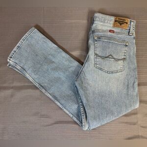 Wrangler Premium Slim Straight Jeans Men’s 32x28 Light Wash Denim